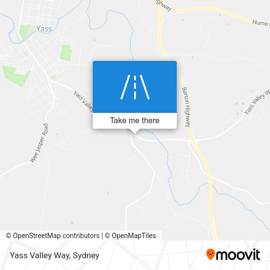 Yass Valley Way map