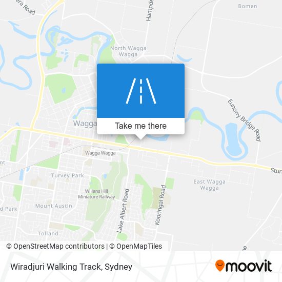 Wiradjuri Walking Track map