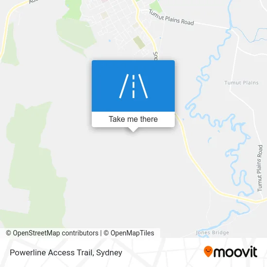 Mapa Powerline Access Trail