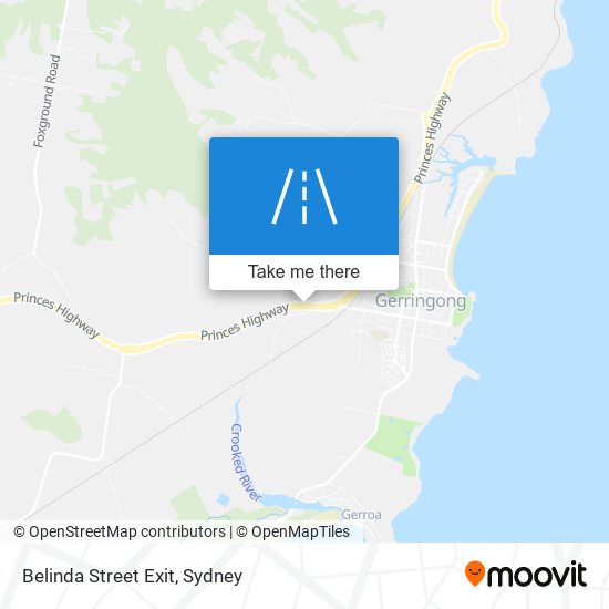 Mapa Belinda Street Exit