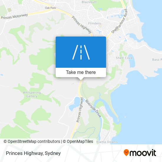 Mapa Princes Highway