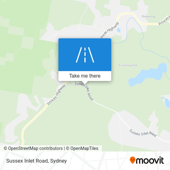 Sussex Inlet Road map