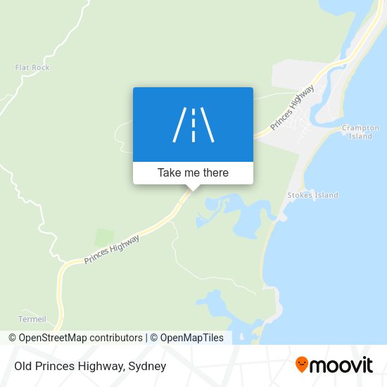 Old Princes Highway map