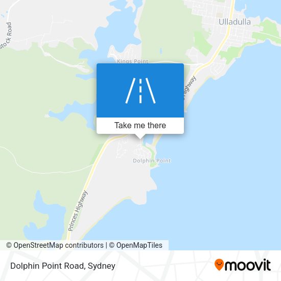 Dolphin Point Road map