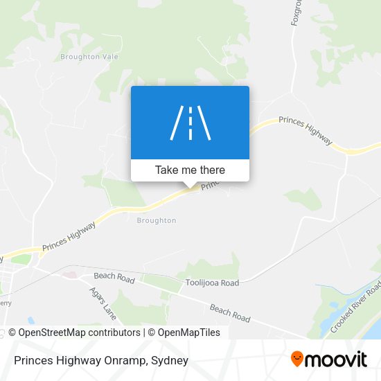 Princes Highway Onramp map