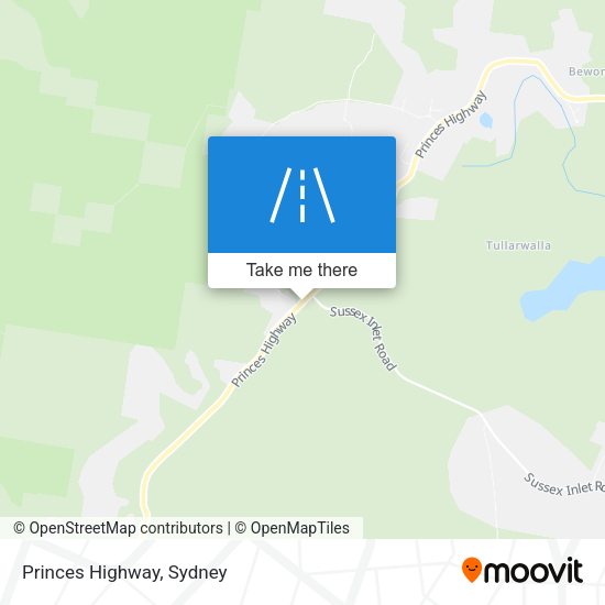 Princes Highway map