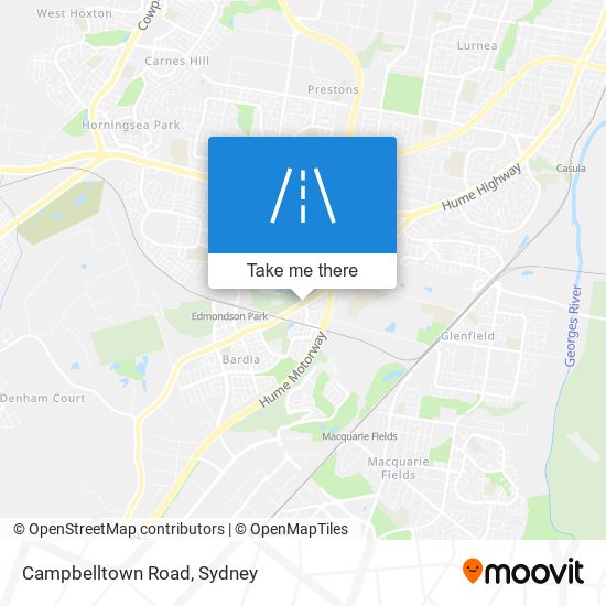 Campbelltown Road map