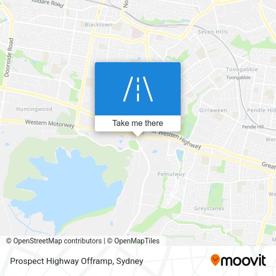 Prospect Highway Offramp map