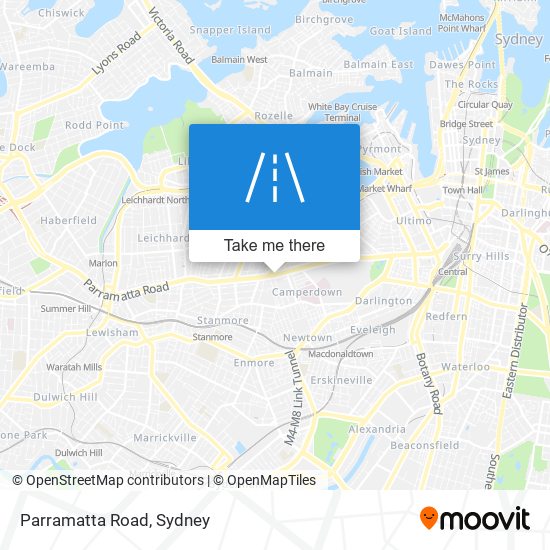 Parramatta Road map