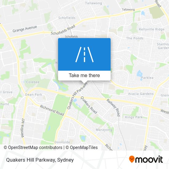 Quakers Hill Parkway map