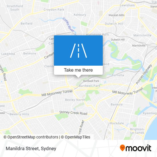 Mapa Manildra Street