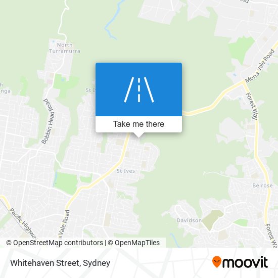 How to get to Whitehaven Street in St Ives (NSW) by Bus or Train?