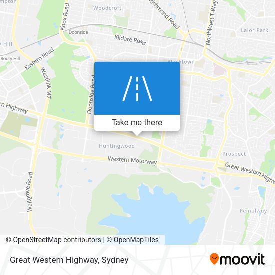 Great Western Highway map