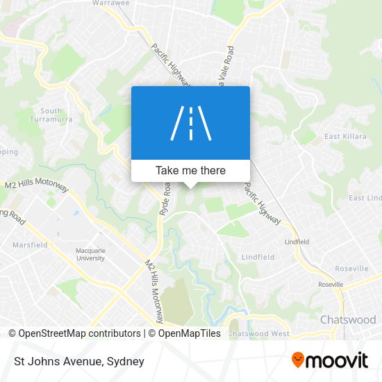 St Johns Avenue map