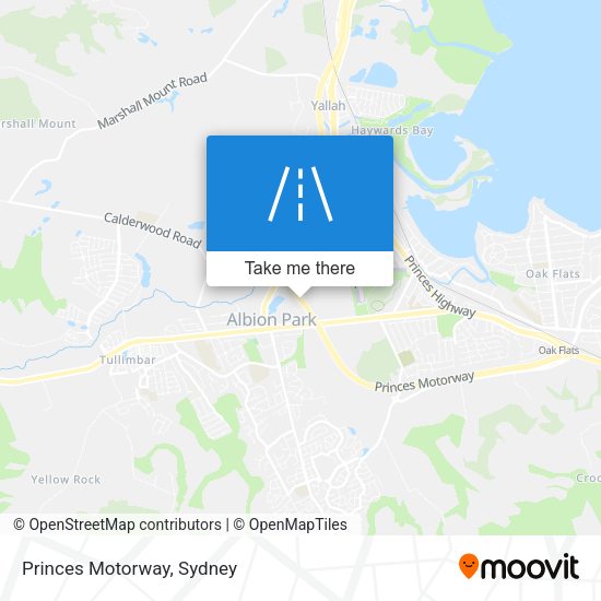 Princes Motorway map