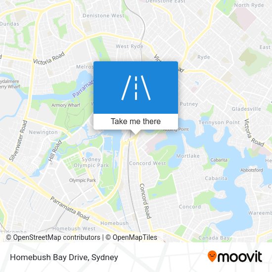 Homebush Bay Drive map