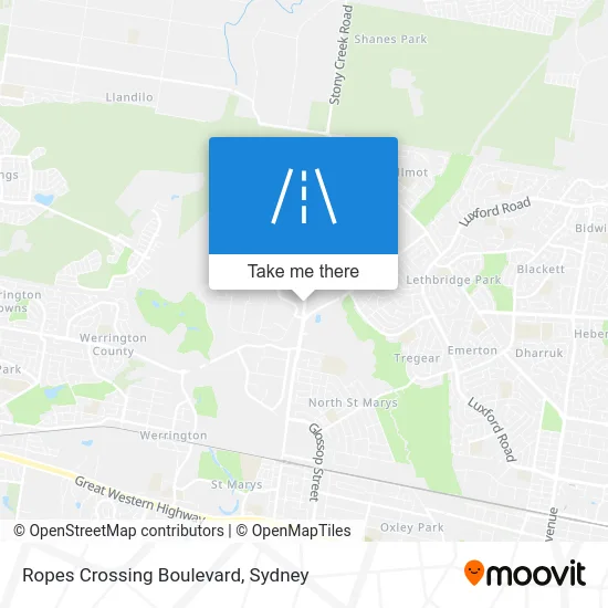 Mapa Ropes Crossing Boulevard