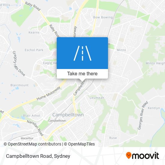 Mapa Campbelltown Road