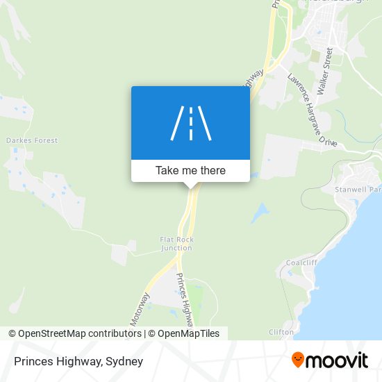 Mapa Princes Highway