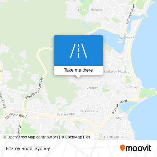 Mapa Fitzroy Road
