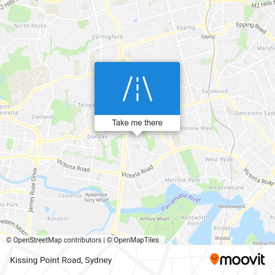 Kissing Point Road map