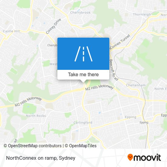 NorthConnex on ramp map