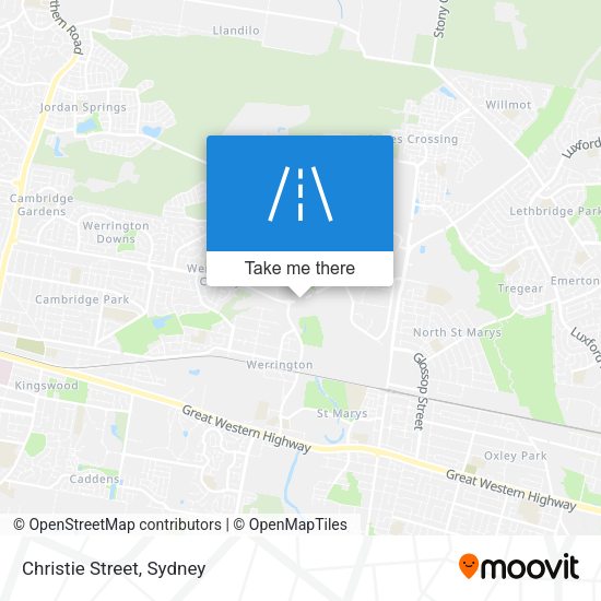 Christie Street map