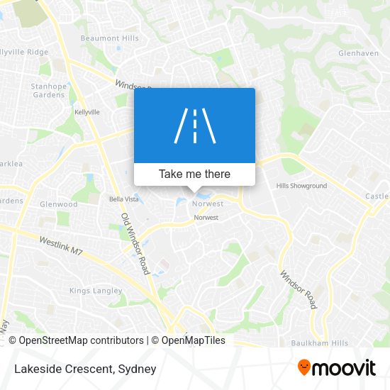 Lakeside Crescent map