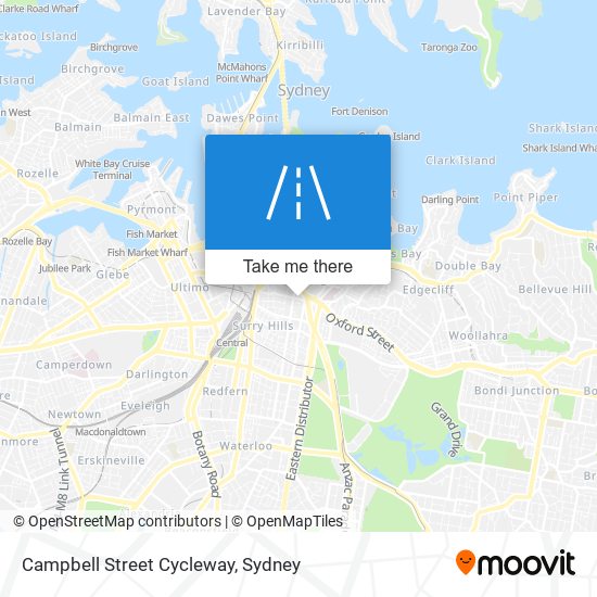 Campbell Street Cycleway map