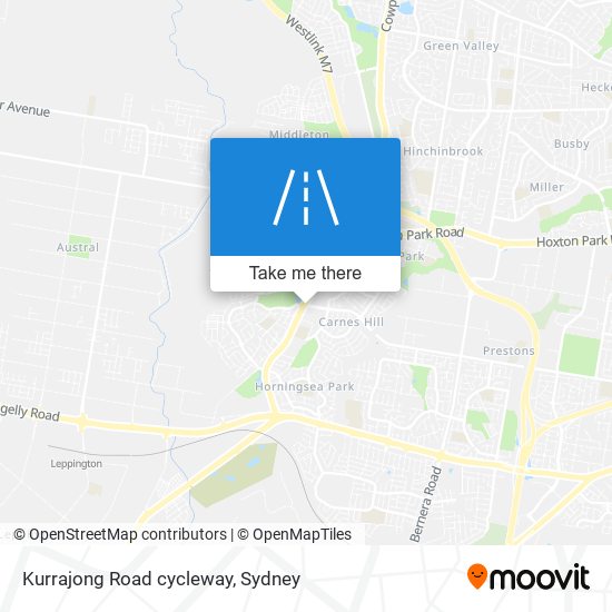 Kurrajong Road cycleway map