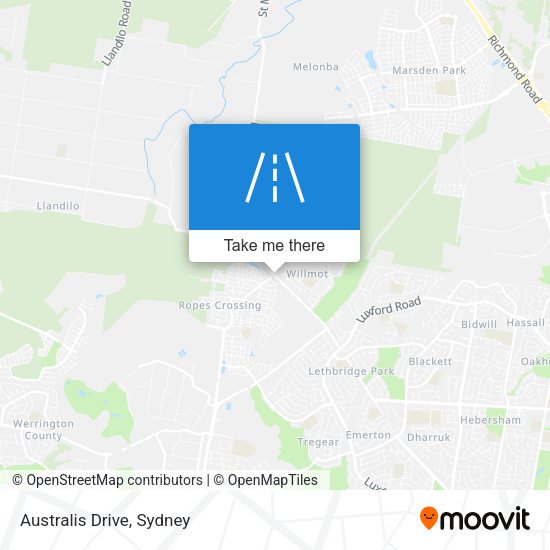 Australis Drive map