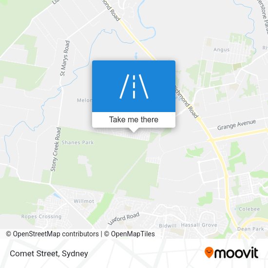 Comet Street map