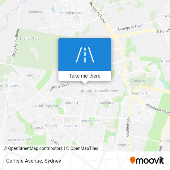 Carlisle Avenue map
