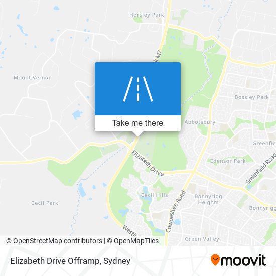 Elizabeth Drive Offramp map