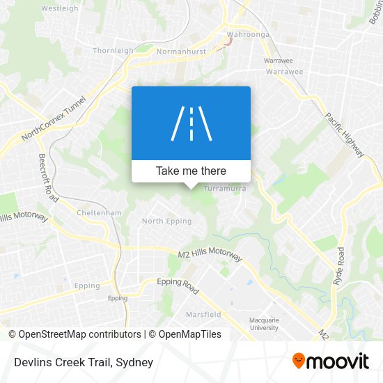 Devlins Creek Trail map