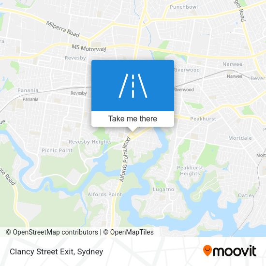 Clancy Street Exit map