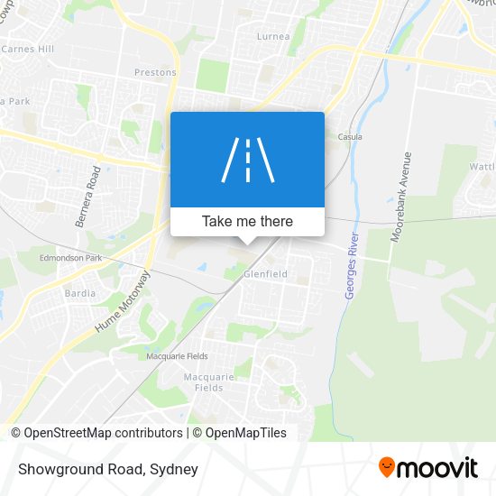 Showground Road map