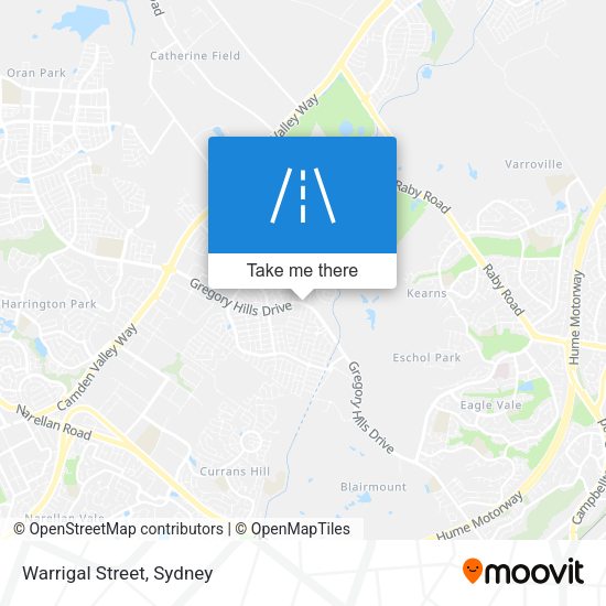 Warrigal Street map