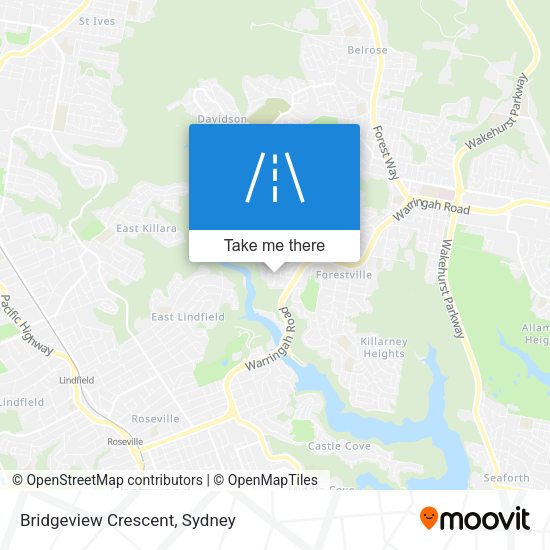Bridgeview Crescent map