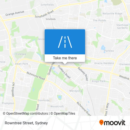 Rowntree Street map