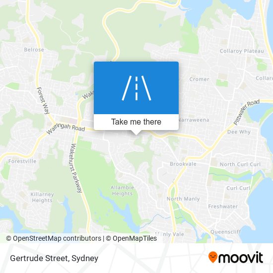 Mapa Gertrude Street