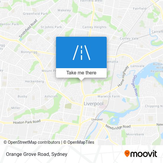 Orange Grove Road map