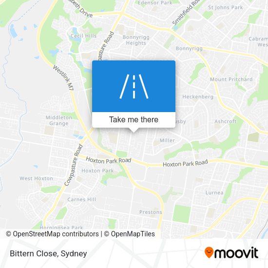 Bittern Close map