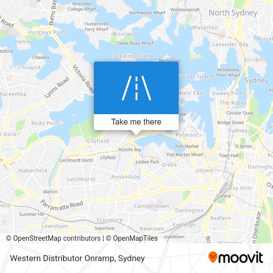 Western Distributor Onramp map