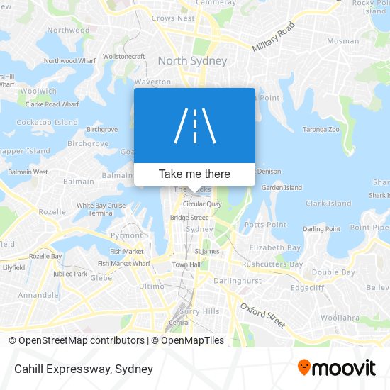 Cahill Expressway map