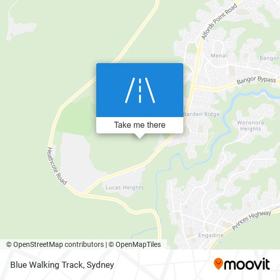Blue Walking Track map