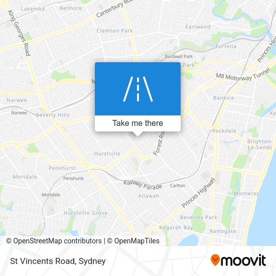 St Vincents Road map