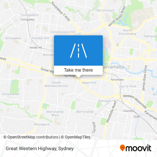 Mapa Great Western Highway