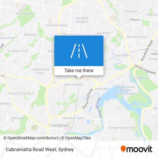 Cabramatta Road West map