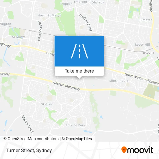 Mapa Turner Street